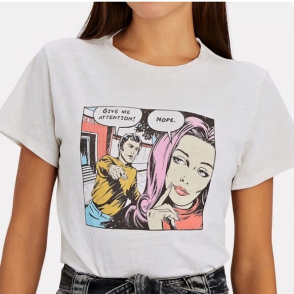 LAST! New🩷🙅🏼‍♀️Classic RE/Done no attention tee - Picture 2 of 5